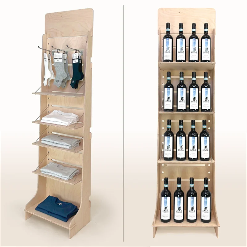 Portable Easy assembly and Adjustable Supermarket Shelf Display with Customizable Logo for Shop Market