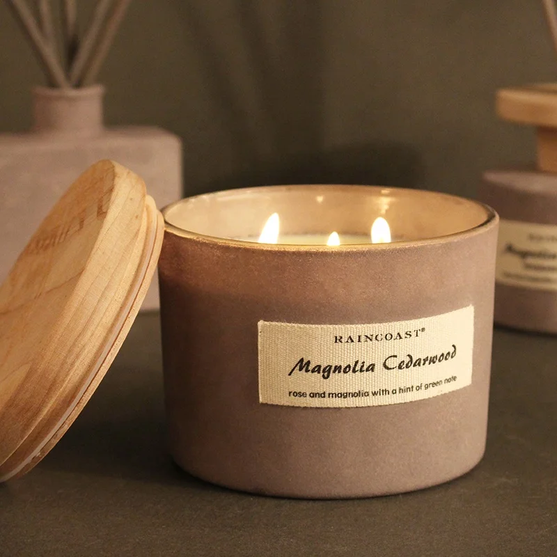 RAINCOAST Hot Sell 350G Home Decoration Scented Candles Luxury Private Label Round Candle Jars