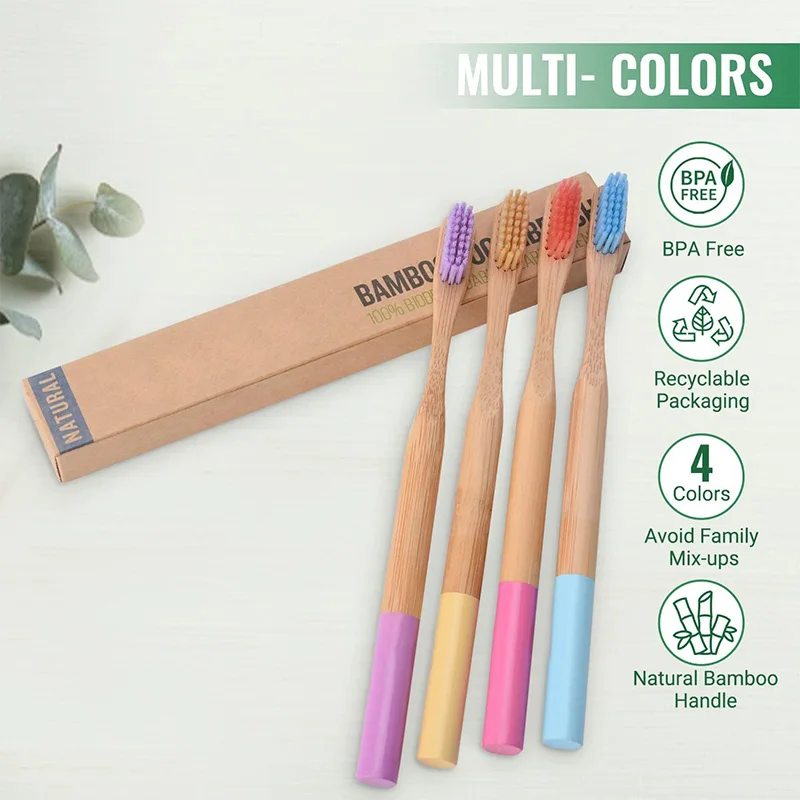 Eco Dental Oral Wood Toothbrush Medium Bristle Toothbrush Hotel Bamboo Toothbrush For Children