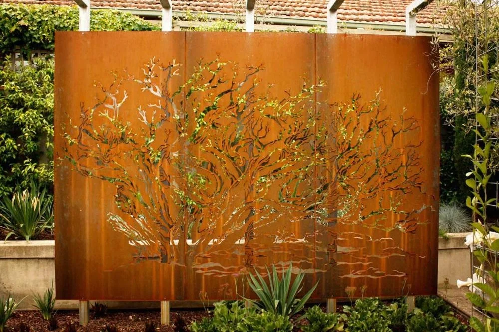 Laser Cut Outdoor Garden Metal Fencing Corten  Fence