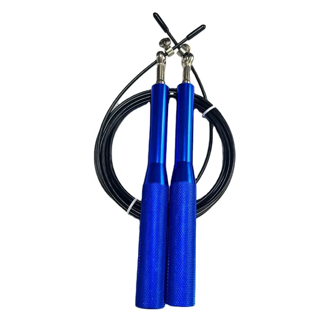 Speed Rope Adjustable Cross Fit Jump Ropes Custom Aluminum Black Silver Red Blue Skipping Rope