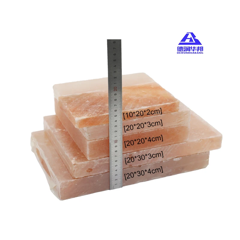 Natural rose salt brick sweat room salt brick himalayan salt plate for sauna room decoration