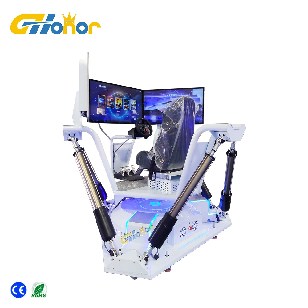 New Type 3 Screens 6 DOF Motion Platform Virtual Reality Simulator Racing Car Game Machine For Sale