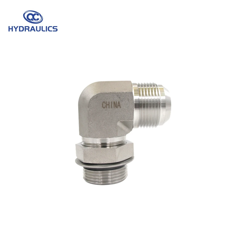 Производитель SS гидравлический мужской JIC к o-образному кольцу мужской Регулируемый 90 Локоть штуцер адаптер