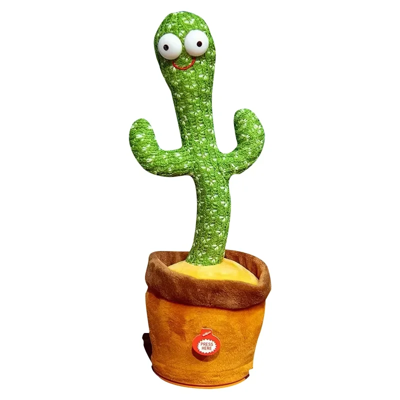 Hot Selling Christmas Gft Singing Dancing Saxophone Cactus Plush Toys Recording Toy Electric Dancing Cactus Toy