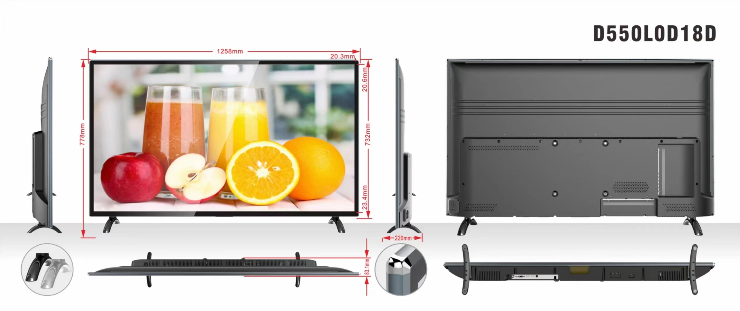 Flat screen tv wholesale 55 inch smart tv 4k ultra hd Android wifi television