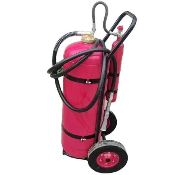 External wheeled fire extinguisher 25KG 50KG 75KG 100KG External co2 cartridge Stored wheeled fire extinguisher