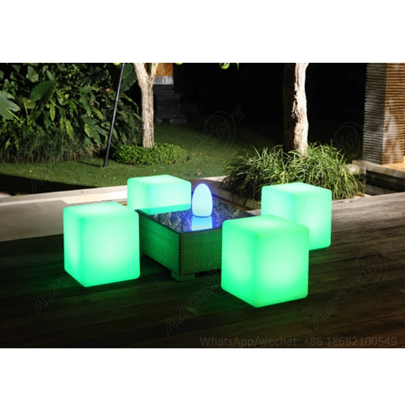 event venue Furniture illuminated RGB cube LIGHT for christmas party (cb400)