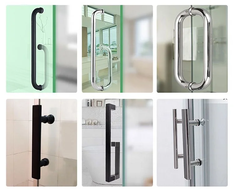Shower Handle Room Glass Door Single Sided Push Handle Towel Bar Room Glass Door Back To Back Towel Bar Pull Handle