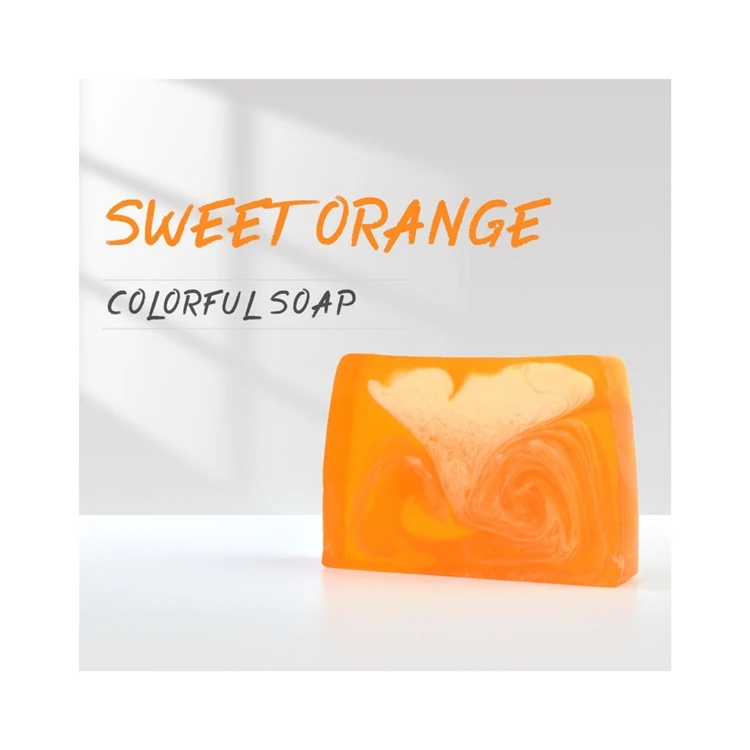 High Quality Herbal Flower Whitening Transparent Essential Oil Sweet Orange Toilet Soap