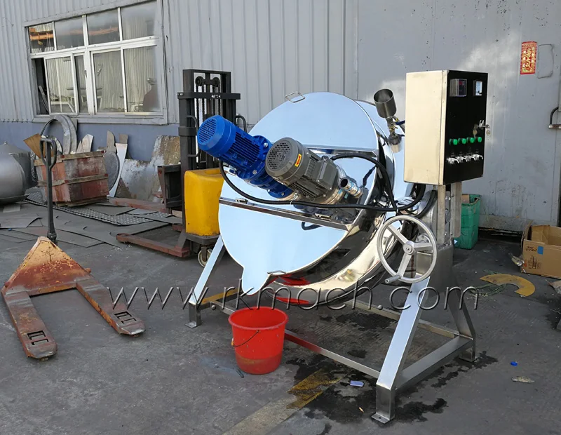 300 Liter fruit jam cooking kettle with high shear mixer