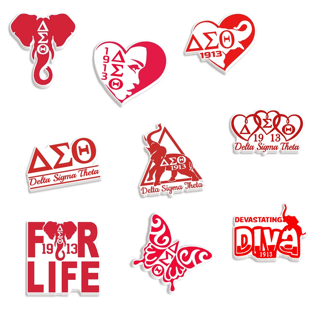 Delta Sigma Theta Sorority Planar Flatback Resin For Hair Bows Cabochon flat Back Charms Cabochons For Kids Keychains Gifts