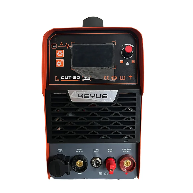 Трехфазный 380 В 80А воздушный плазменный резак с пилотной дугой HF IGBT DC инверторный режущий станок CUT-80 LED