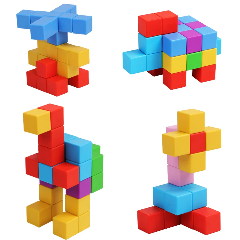 Montessori Toys Large Magnetic Cube Toys for Sensory STEM Magnetic Building Blocks Cube for Toddlers