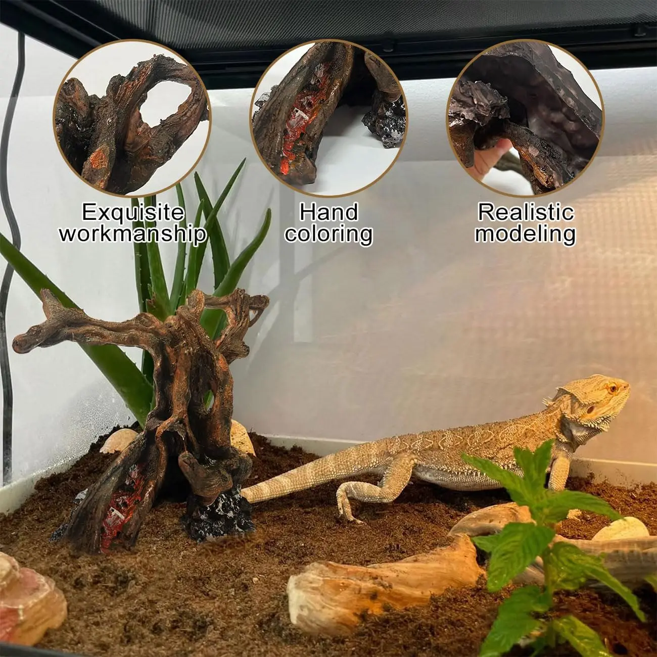 Hermit Crab Climbing Toy Aquarium Decorations Ornament Aquarium Betta Fish Hideout Caves for Reptile Lizard Newt Hermit Crab