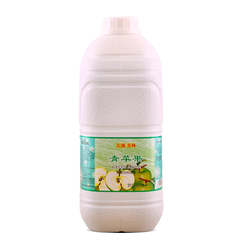 
Five times concentrated fruit juice, Green apple juice and Green apple syrup, Chinese milk tea raw materials factory direct sale 