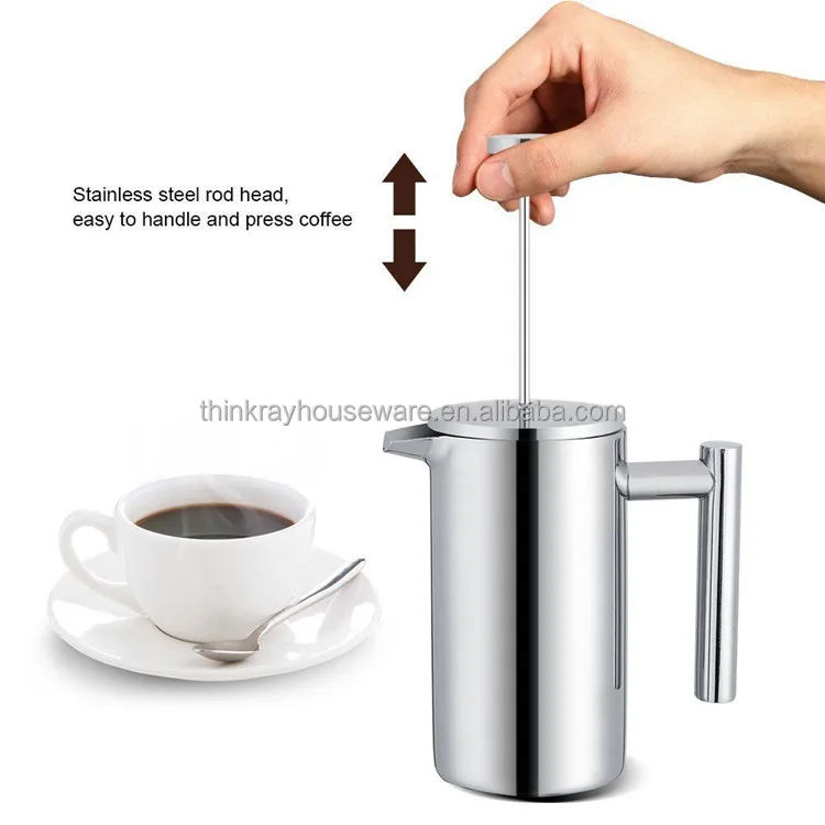 Premium Coffee French Press - Best Selling Double Wall Stainless Steel French Coffee Press - 350ML/800ML/1L