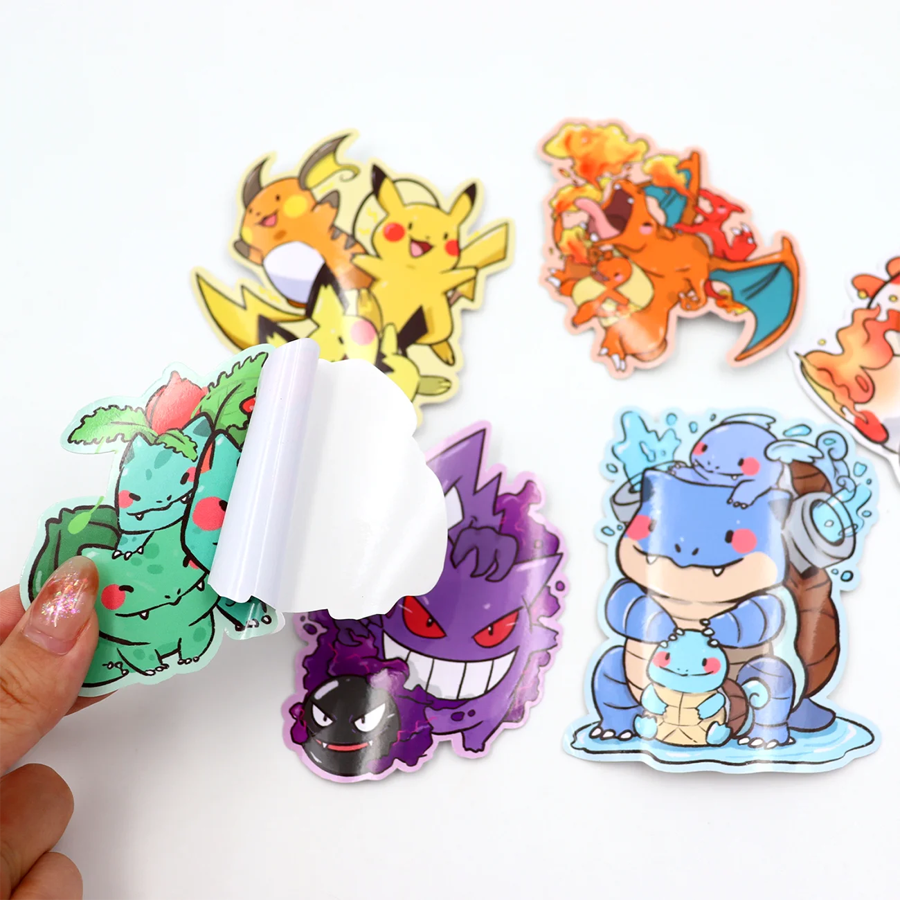 Custom Logo Laptop Sticker Personalized Waterproof Glossy Vinyl Label Sticker Cute Anime Cartoon Die Cut Stickers