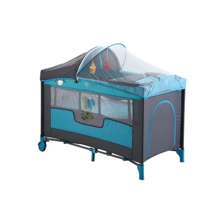 High quality cartoon pattern Travel New Baby Bed For Baby With Net Mosquito