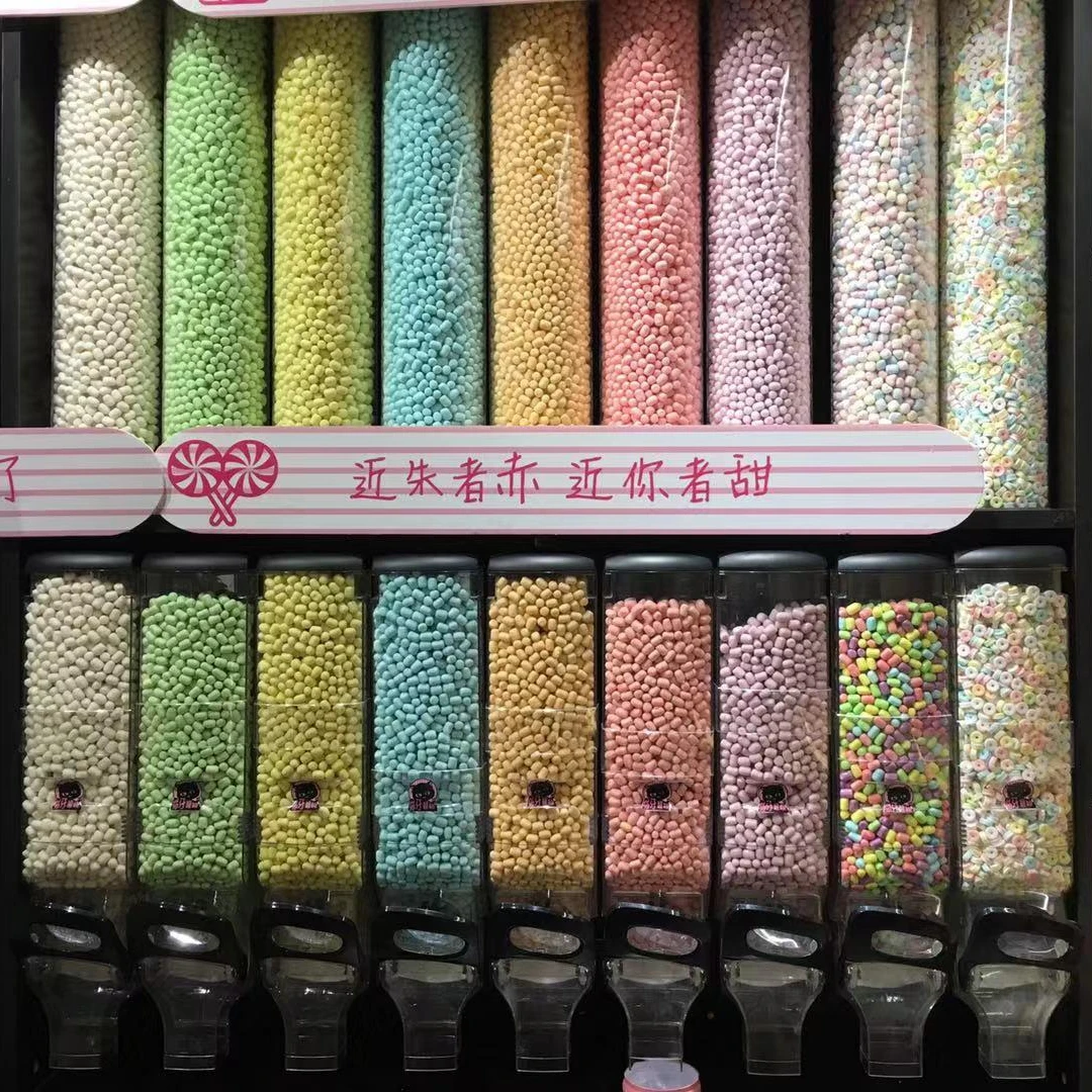 Hot selling gravity bin cereal grain rice candy dispenser for shop