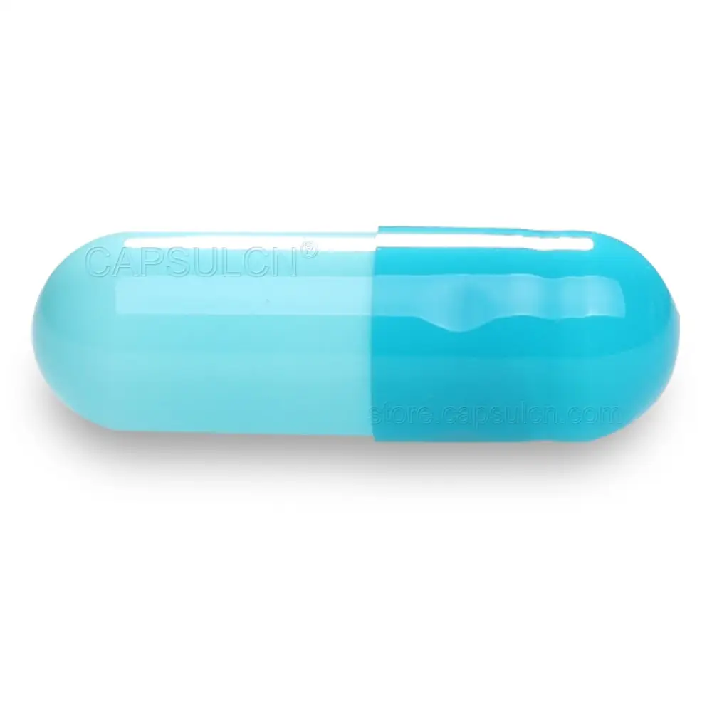 CapsulCN Custom Color Wholesale Bulk Sky Blue Indigo Blue Purplish Blue Navy Light Blue And White Empty Hard Gelatin Capsules