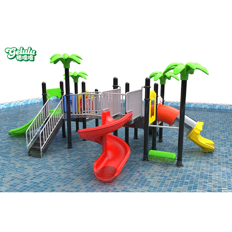 Amusement kids plastic water park tube slides outdoor playground pool water slides equipment for children