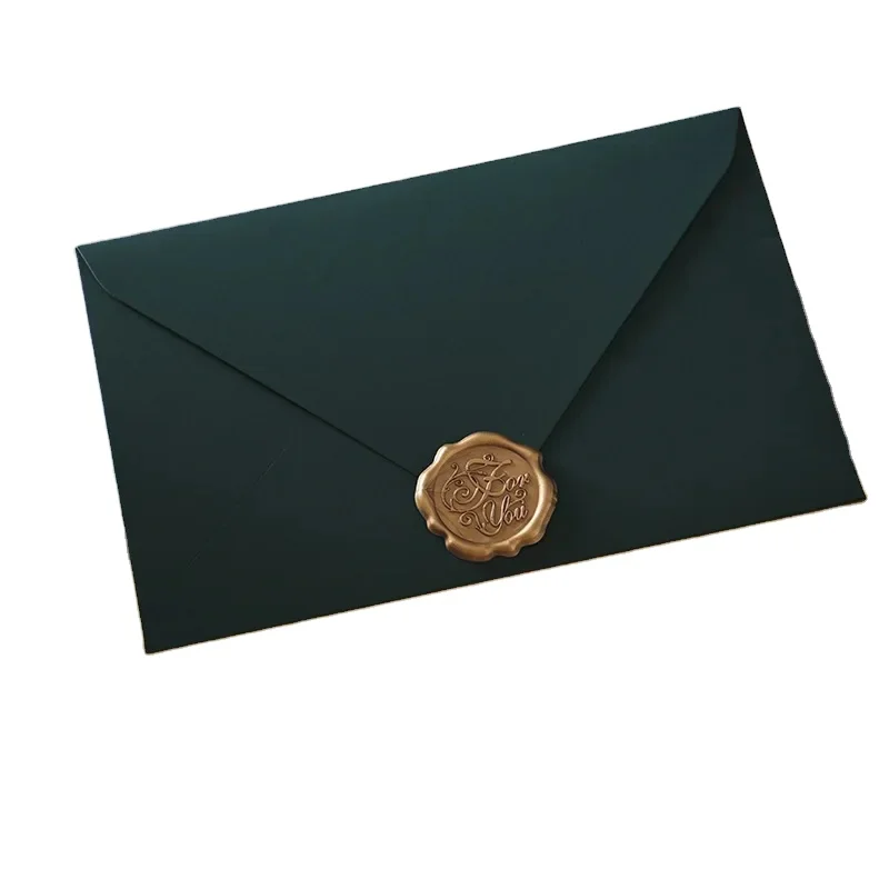 Custom Simple Western Envelope Linen Texture Paper Envelope for Letter Wedding Party
