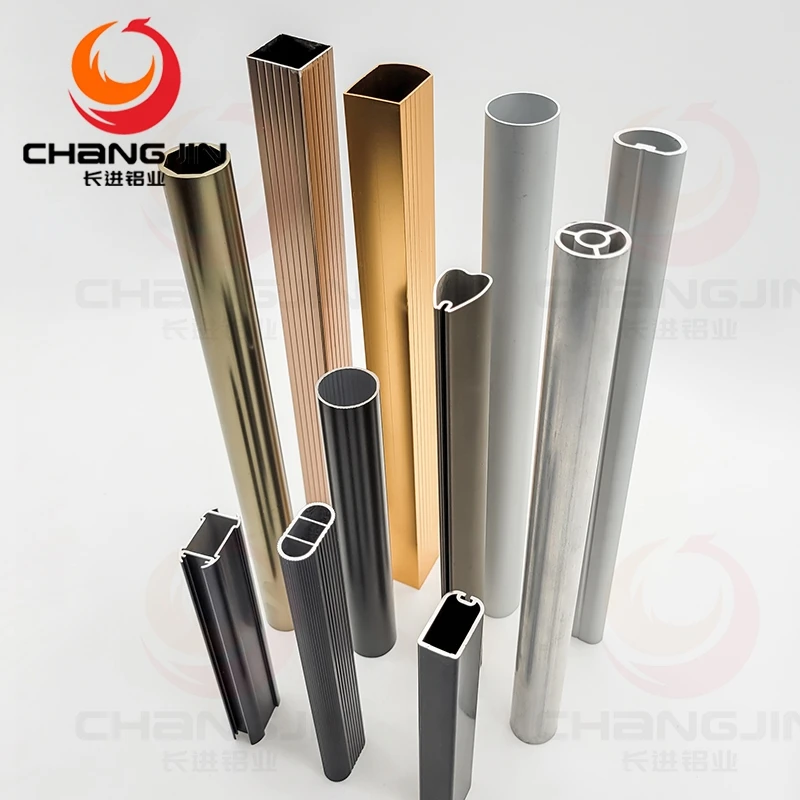 Wardrobe tube closet rod connector closet rod center support oval profile Aluminum tube wardrobe oval pipe