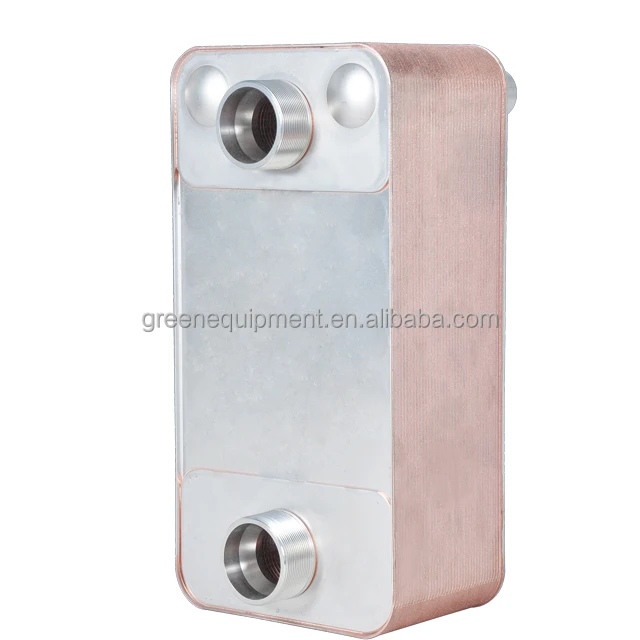 High safety level brazing material  plate heat exchanger Model GL200 used in HVAC Industry swimming pool heating