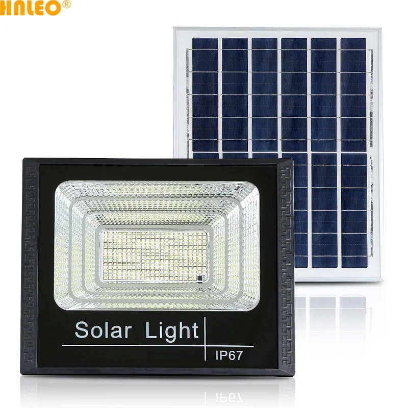Security Garden IP67 Remote Control High Lumen Mono Solar Panel Outdoor 50W 100W 200W 300W 500W Solar LED Flood Light