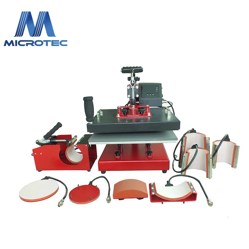 Microtec heat press Multi-functional combo sublimation press 8 in 1 heat transfer machine combo heat press machine