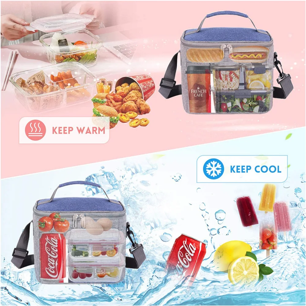 Adult Children Kids Lunch Box Bag Picnic Cool Bag School Lunch Bag