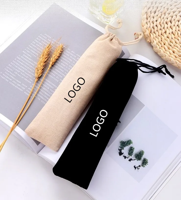 Stainless Steel Drinking Straws set of 4 Food Grade Reusable straws and cleaner brush with pouch