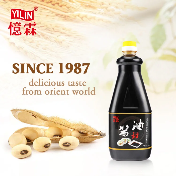 1.1L OEM Factory HACCP Certificate Japanese sweet soy sauce for sushi restaurant