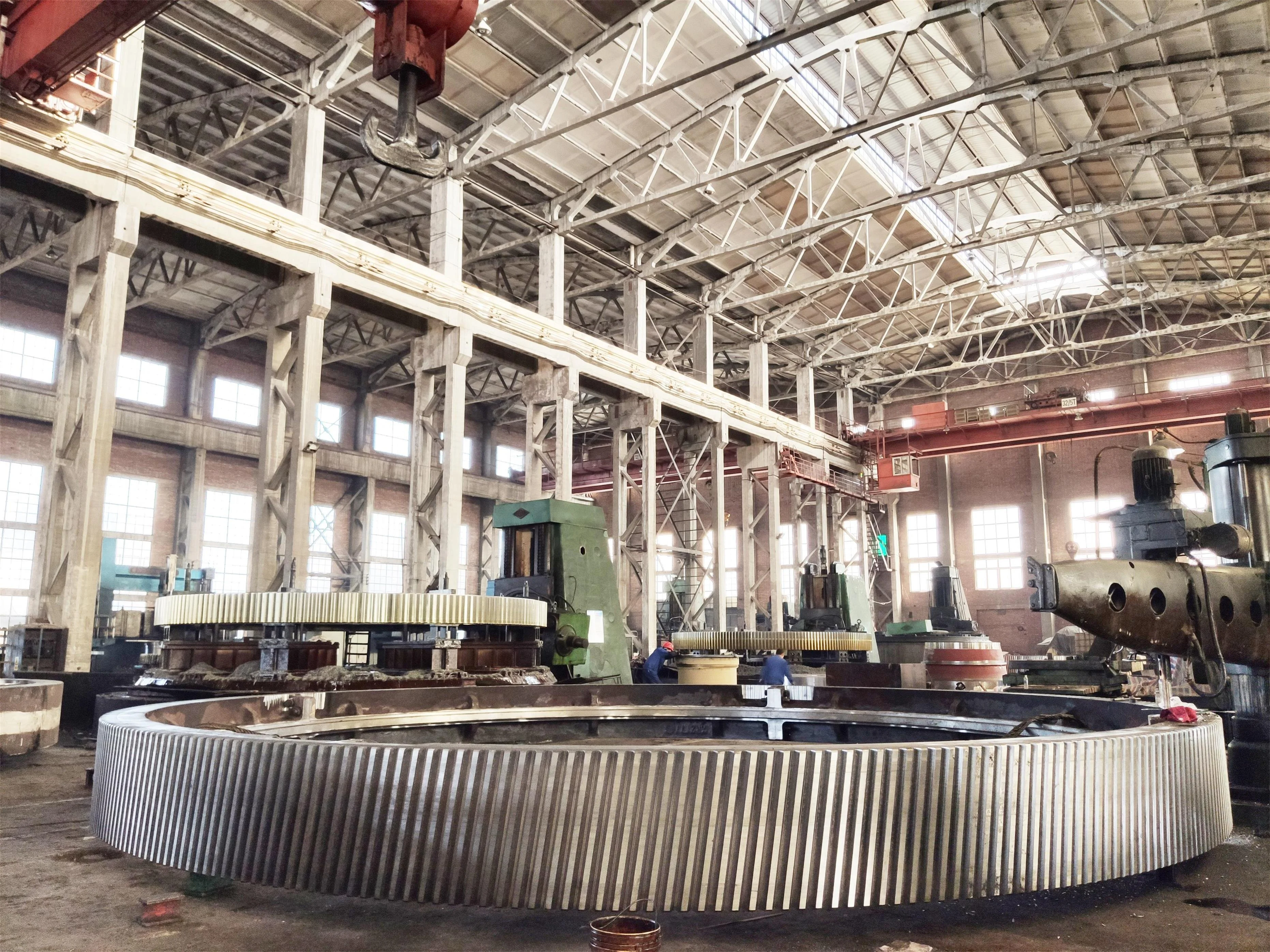 Spur Girth Gear/ball Mill Large Size Steel Ring Casting Split Half Gear