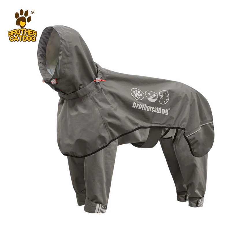 Personalized pet dog Raincoats  Waterproof adjustable raincoat hood  Outdoor Reflective logo custom design raincoat