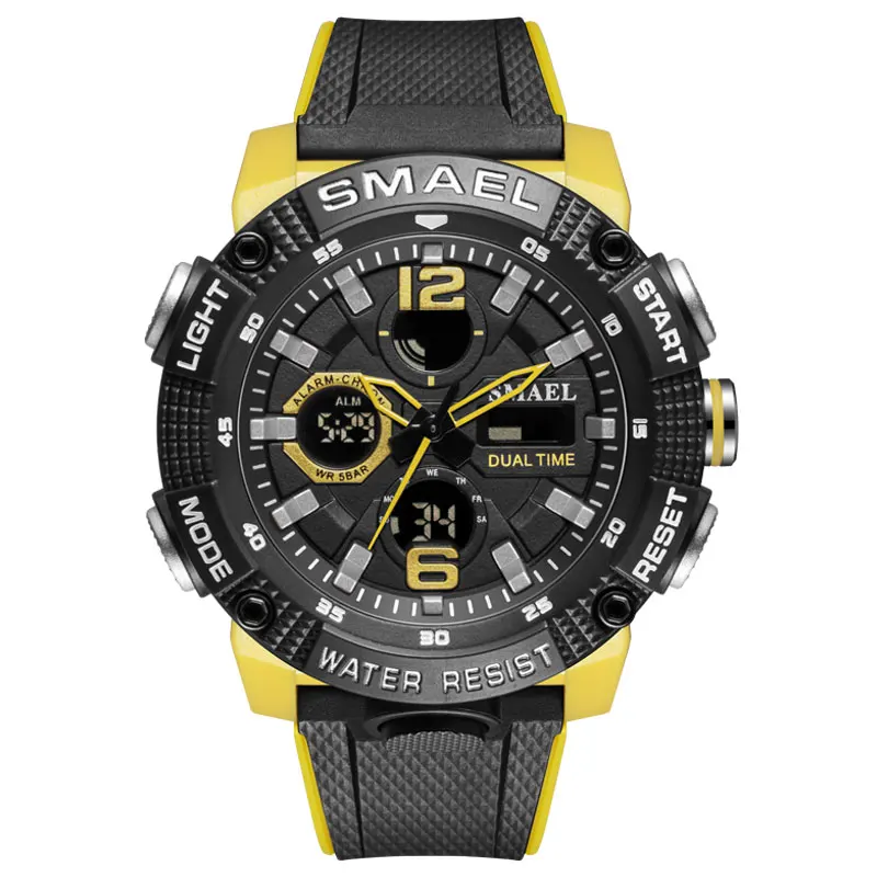 SMAEL 8039 2021 new free stylish waterproof shock online western digital hand wrist watches mens for boys