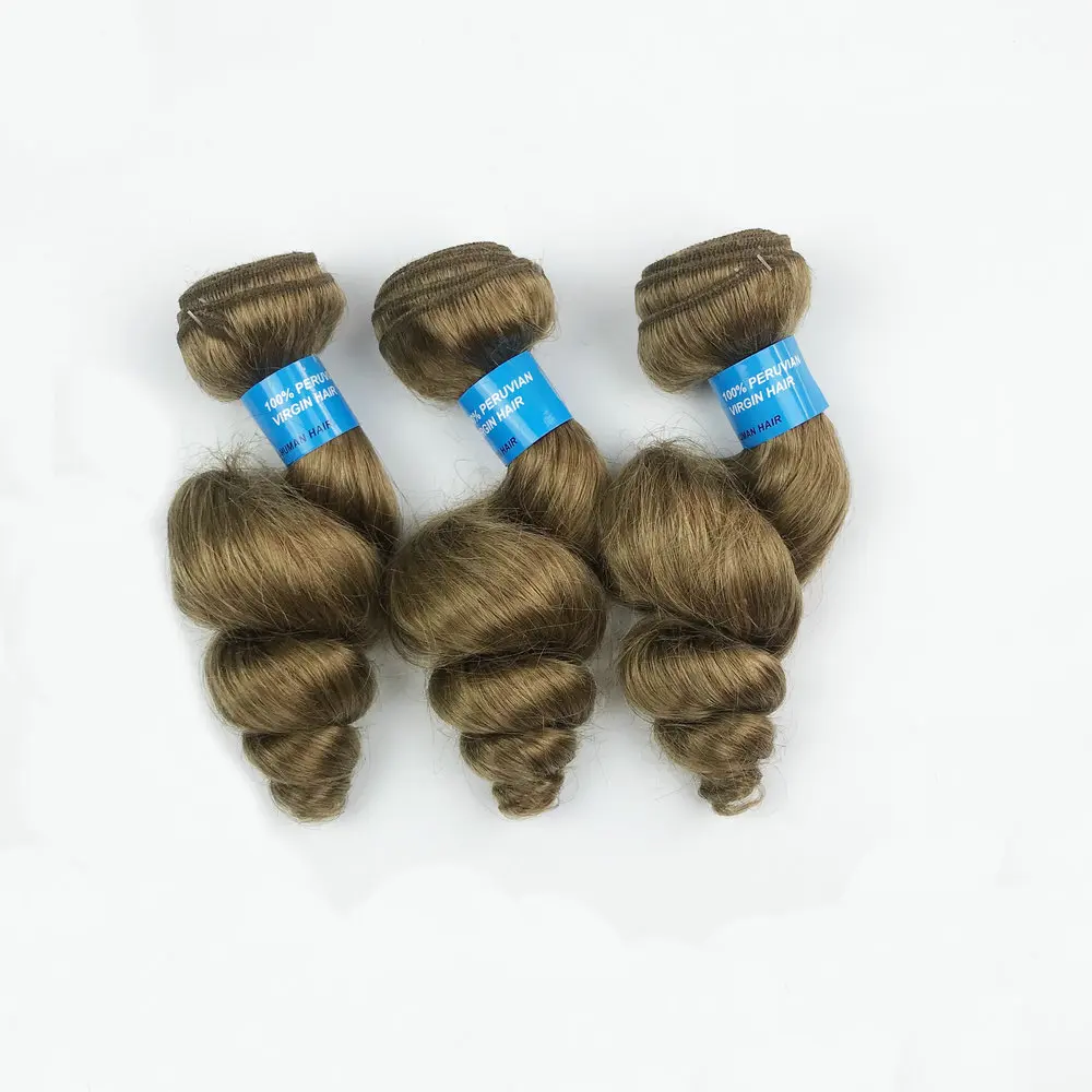 factory 8A customized peruvian hair weft,Ali Show Natural 613 Loose Wave 27 Blonde Virgin Brazilian Human Hair Weaves 16 inch