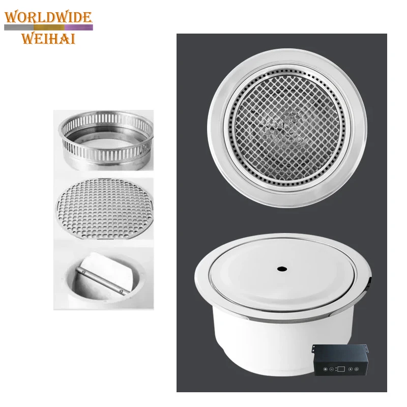 round Electric Grill BBQ Stainless Steel Coated Metal Indoor Baking Cooking Method Electric Stove Price