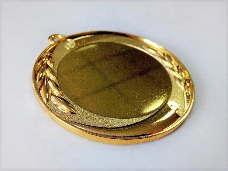 sparkle texture shiny brass custom award metal medal/blank medal