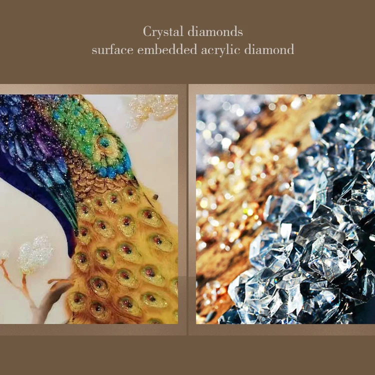 Factory direct wholesale of Hindu deity portraits religious paintings crystal wall paintings  add with diamonds and LED lights