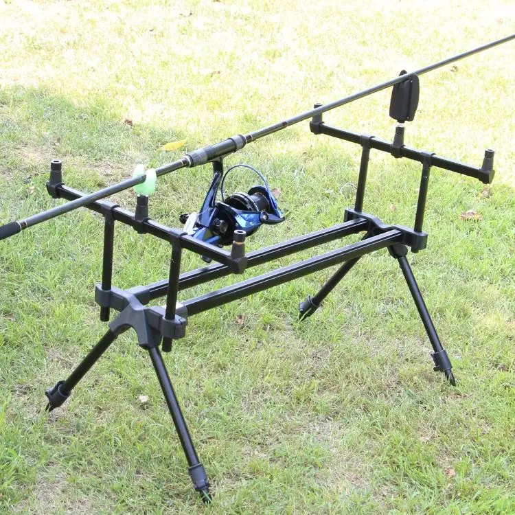 Stock 3 Rod Pod Aluminum Folding Carp Fishing Station Rod Pod