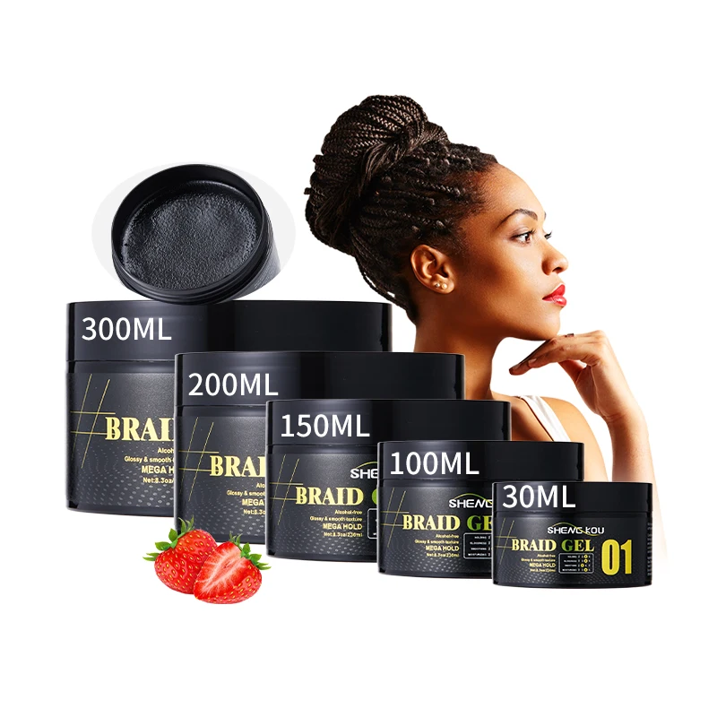 Изготовленный на заказ логотип loc и стайлинг продукт без белых остатков края контроль состояния Блестящий Африканский гель косы