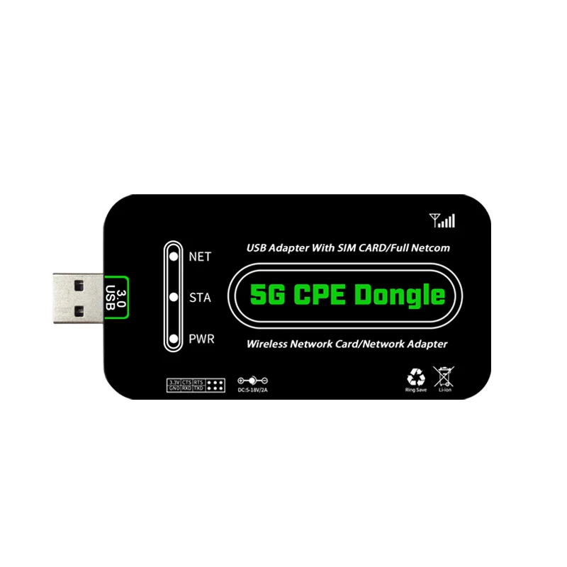 USB Port 5G USB Dongle AT command 5G Modem With Sim Slot for Global Usage