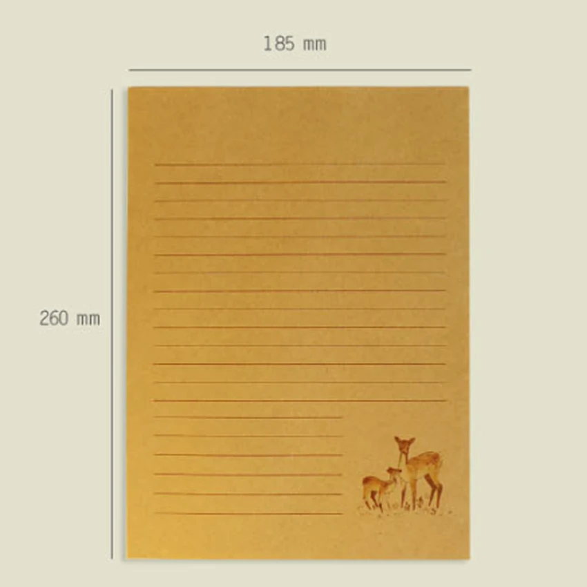 10pcs/pack Kawaii Elk vintage Chinese style Painted forest kraft letter paper for kids written 4 design