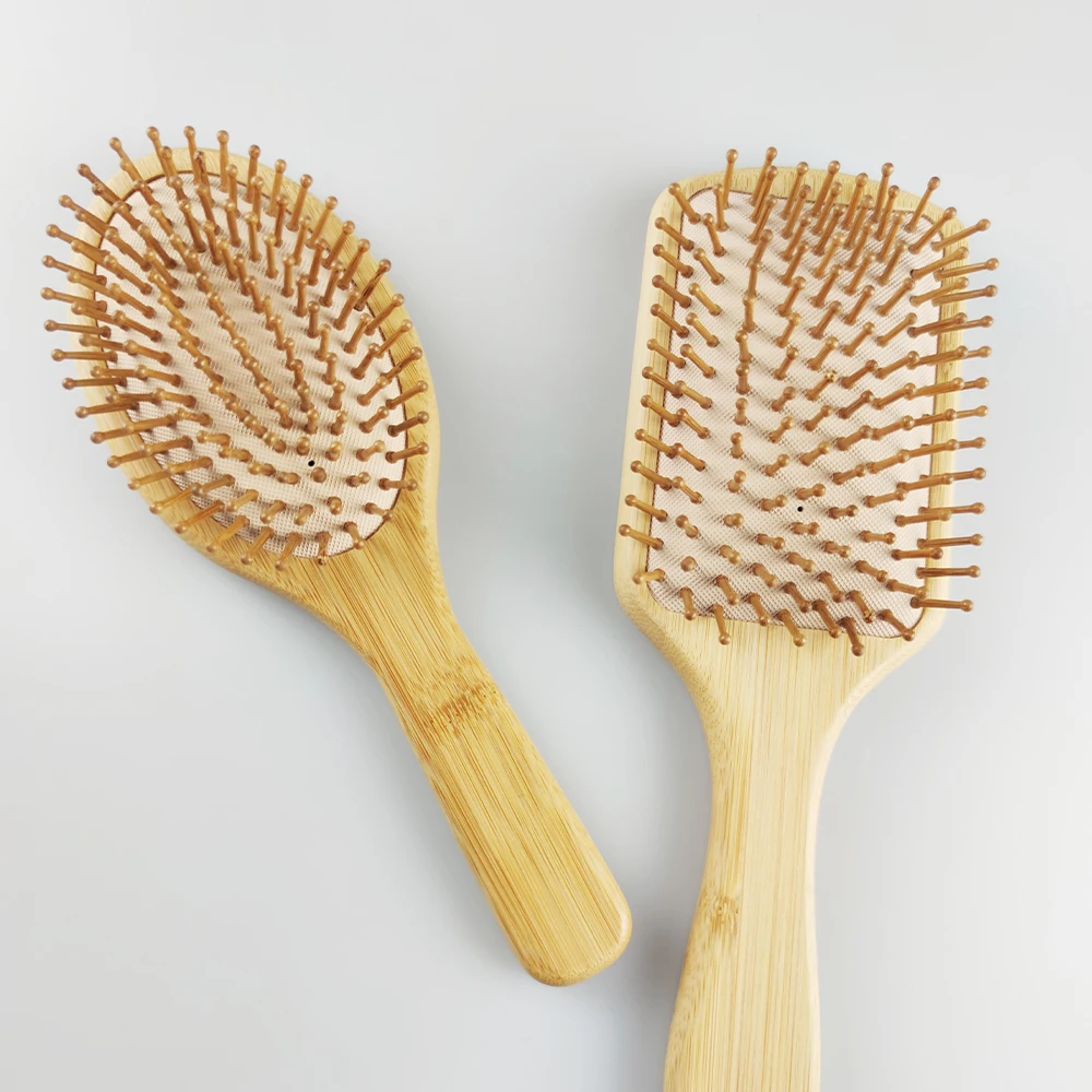 Бамбуковая Массажная щетка для волос