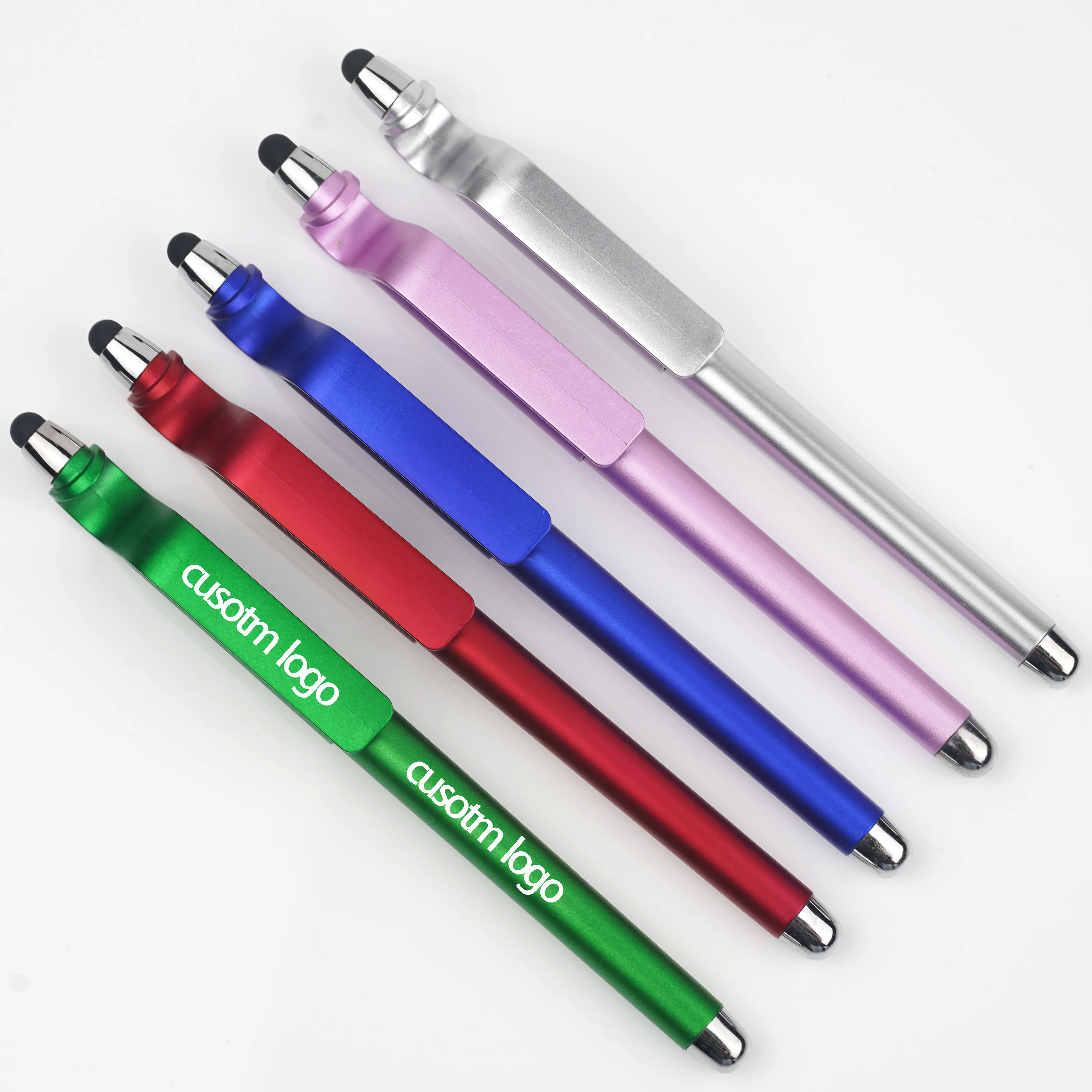 Promotional Advertising Custom Pens Stylus Touch Pen with Phone Holder