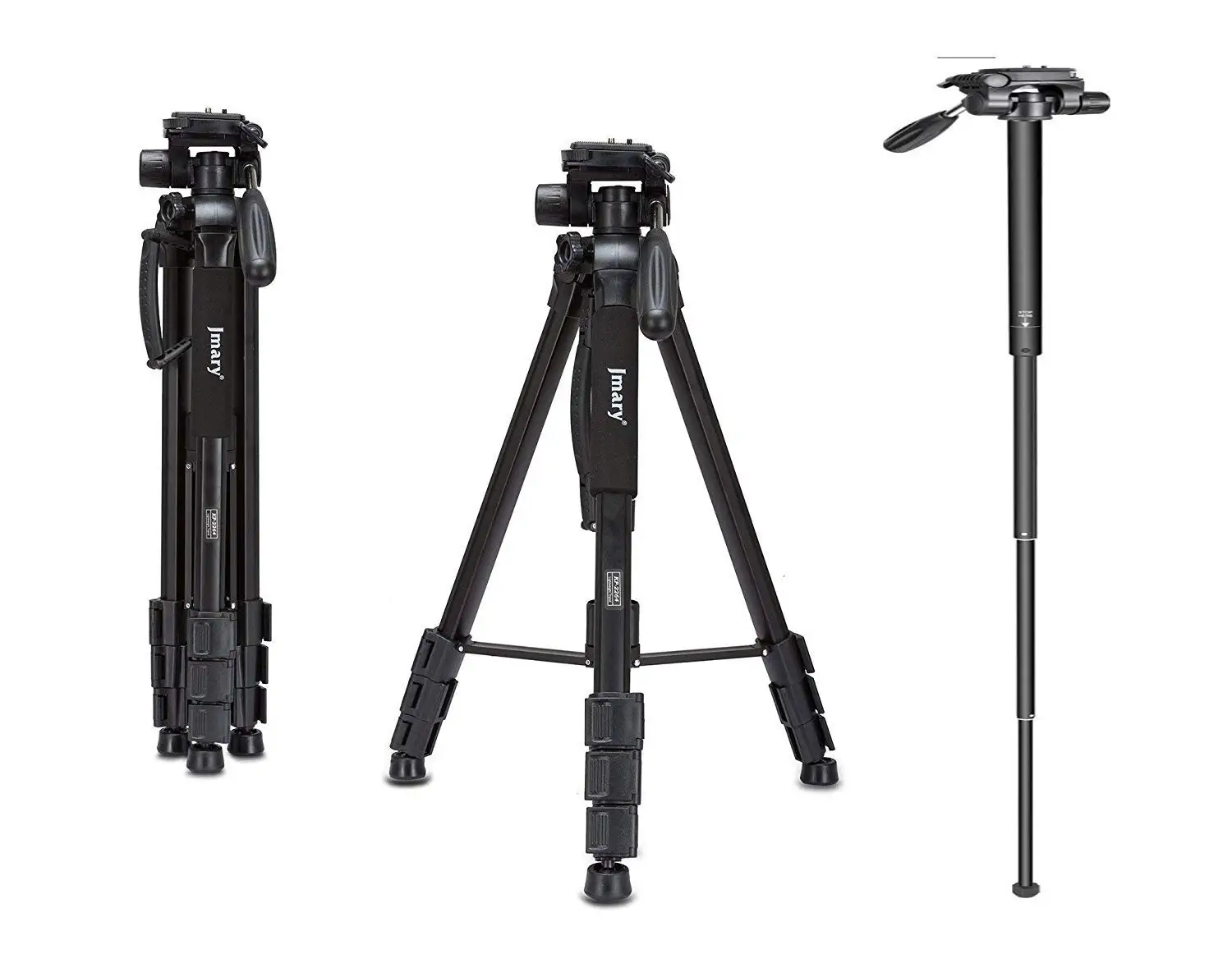 Jmary KP2264 360 degree 3way Head Travel Phone Stand Aluminum Tripod Camera