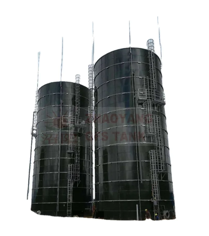 Glass fused to steel bolted tank for municipal sewage storage and treatment