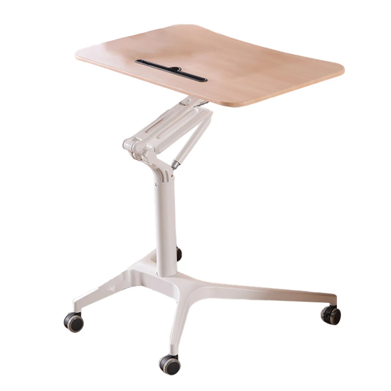 Pneumatic lifting table bedside can move lazy desk computer play table